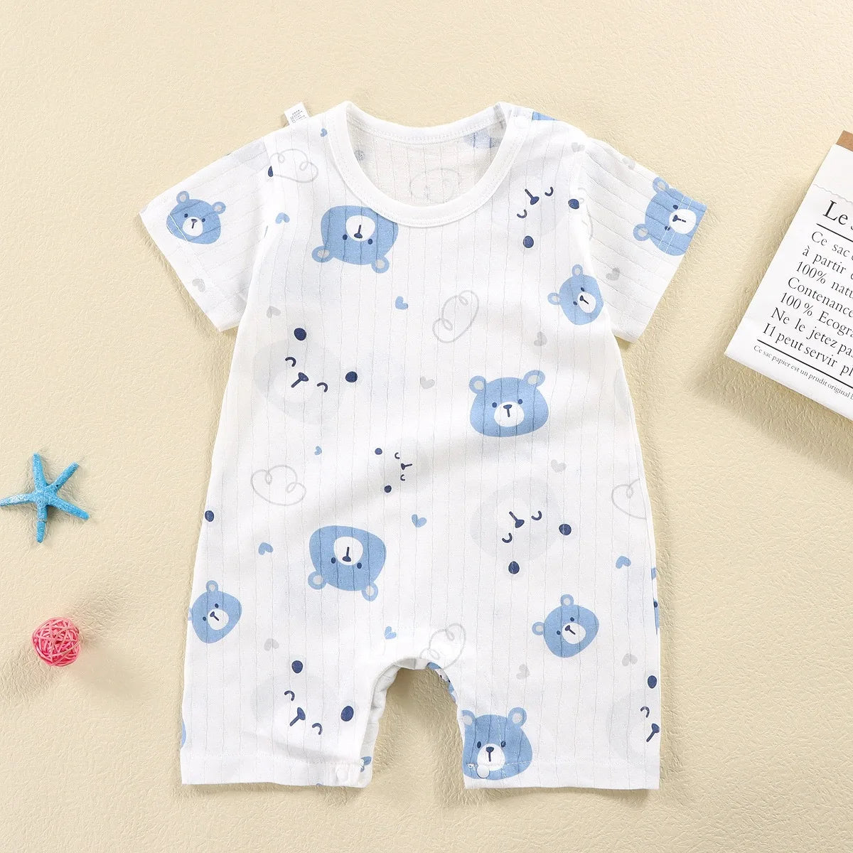 2025 Climbing Clothes Pure Cotton Summer New Version Of Male Baby Thin Female Short Sleeved Children Onesies Kids Clothes