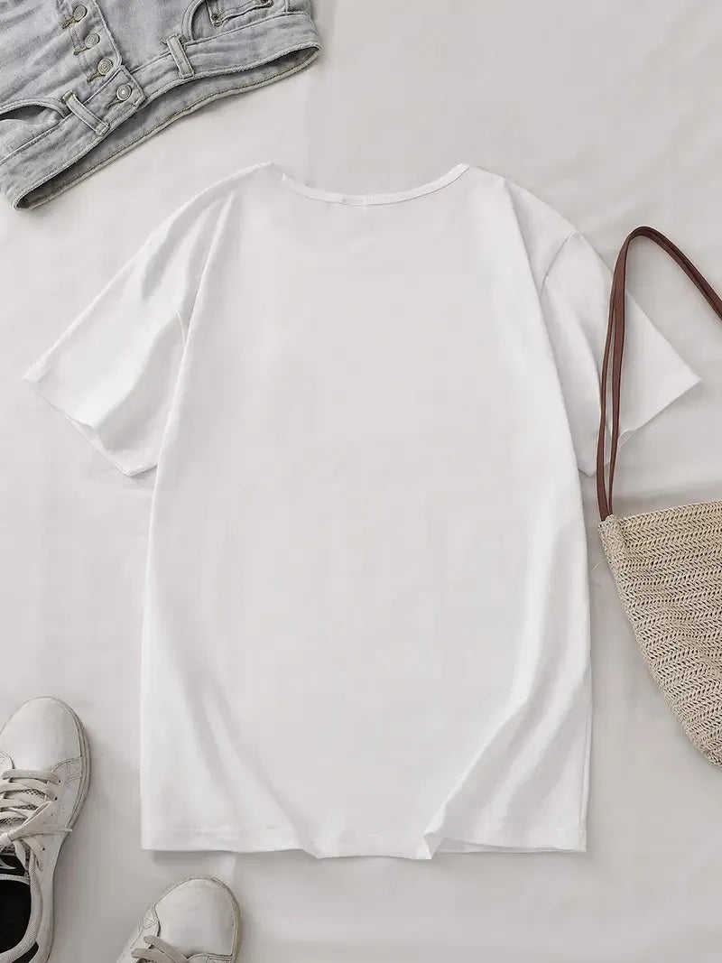 Mom Graphic Tee, Mother & Sons Print Short Sleeve T Shirt, Casual Daily Wear, Mother's Day Gift Family Fashion Top Women Clothes