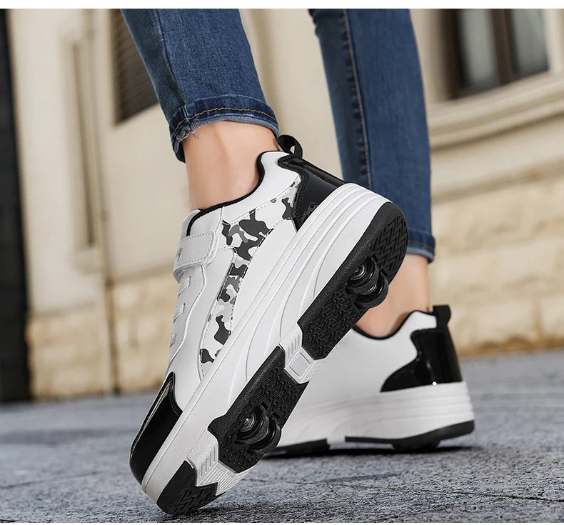 Rollschuh Schuhe Kinder Sneaker mit Rollen Kinder Rollschuhe Mode Outdoor Sportschuhe Mädchen Jungen Geschenke für Kinder