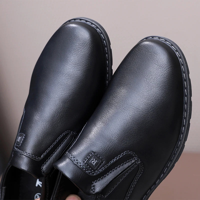 Children Campus Black Leather Shoes, Cowhide Single Shoes Spring And Autumn Style Breathable British Soft Boys Babies Children