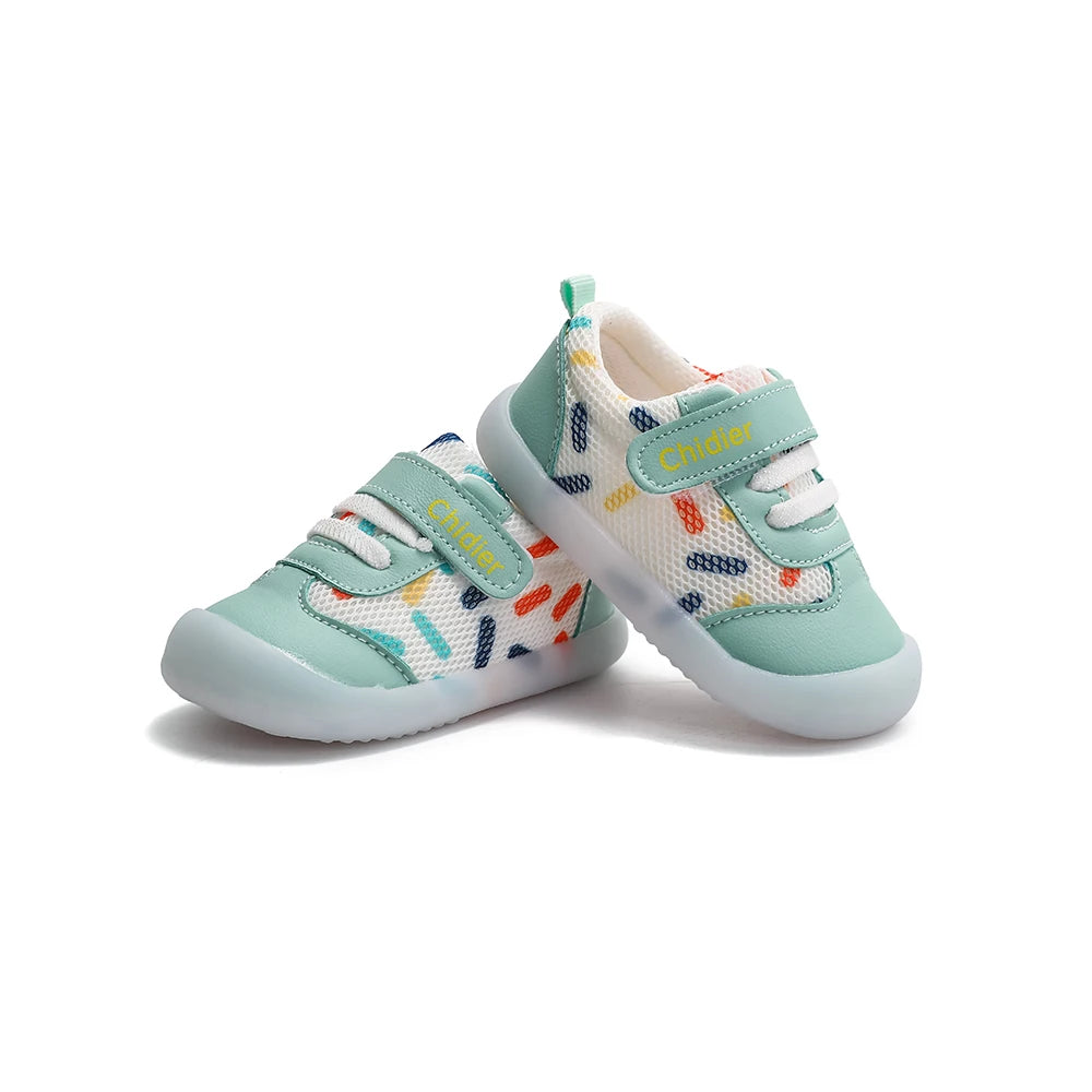 Baby Jungen Mädchen Atmungsaktive Mesh Kleinkindschuhe 1-2 Jahre Rutschfeste Weichsohlen-Sneaker