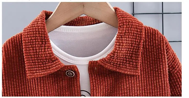 Conjunto de ropa para bebés y niñas pequeñas, primavera, otoño, pana, dibujos animados, conjuntos de ropa para niños, chaquetas con capucha y pantalones, traje para niños de 0 a 5 años
