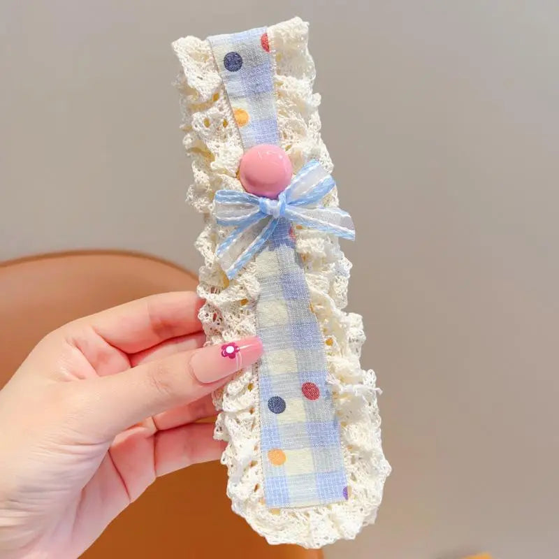 Baby 1/3Pcs Sweet Headbands for Girls with Bangs Stickers Princess Beautiful Hair Finish
