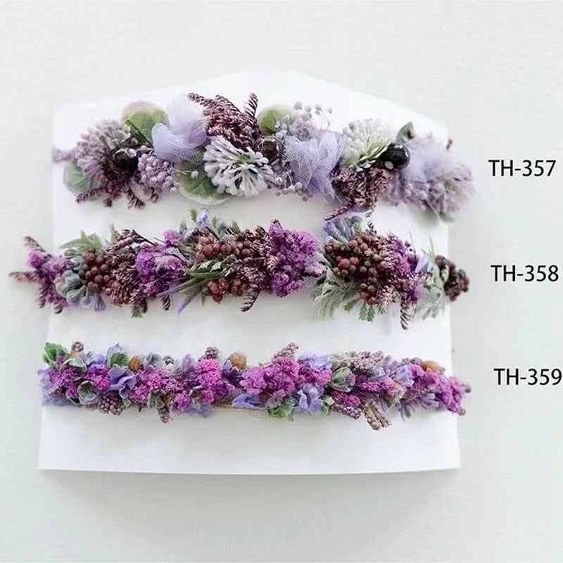 Newborn Headband for Photography Props Flower Baby Girl Tieback Flowers Pearl Wreath Newborn Photography Infant Hair Accessories