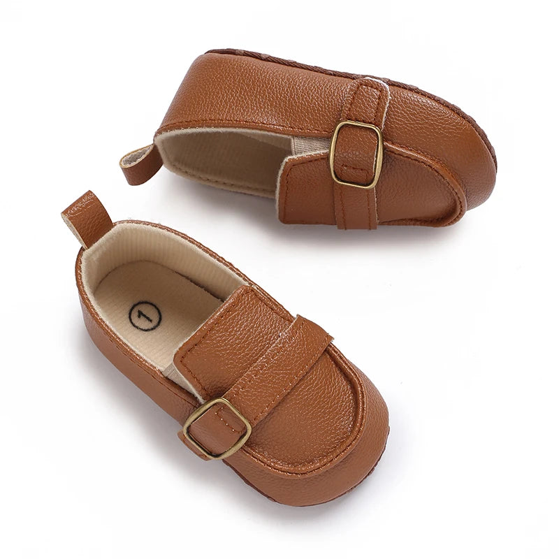Spring and Autumn British Style Loafers For Babies Aged 0-12 Months Comfortable and Non Slip Walking Shoes