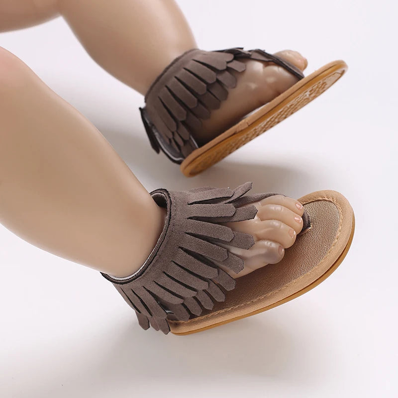 0-18M Baby Walking Sandals - Breathable Anti-Slip Soft Sole Shoes for Newborn Boys & Girls, Summer Infant First Walkers