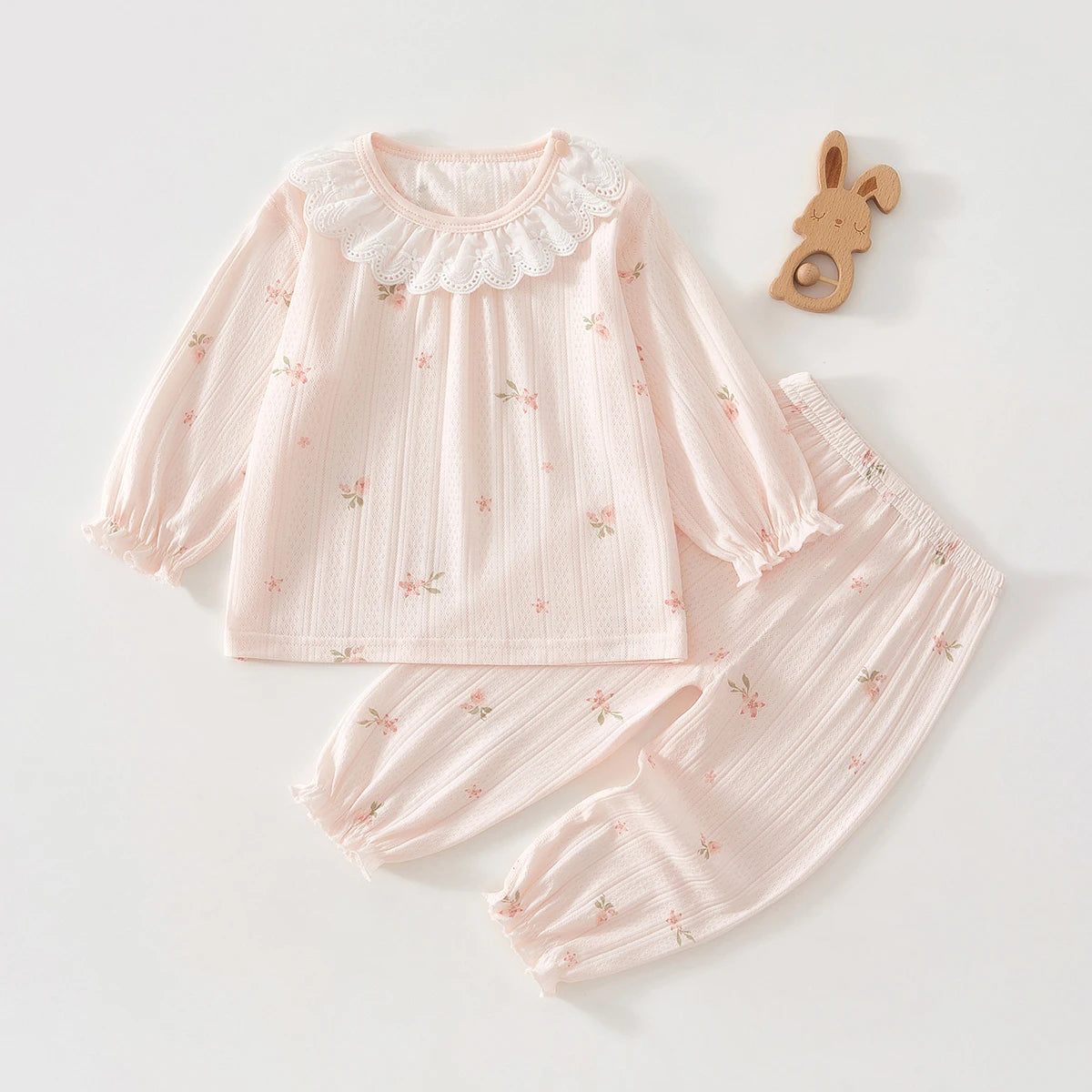 Babykleidung Sommer Outfit für Mädchen, Klasse A, 6-12 Monate, Baby Klimaanlagen Kleidung, Zweiteiliges Set, Sommer dünne Faser 80