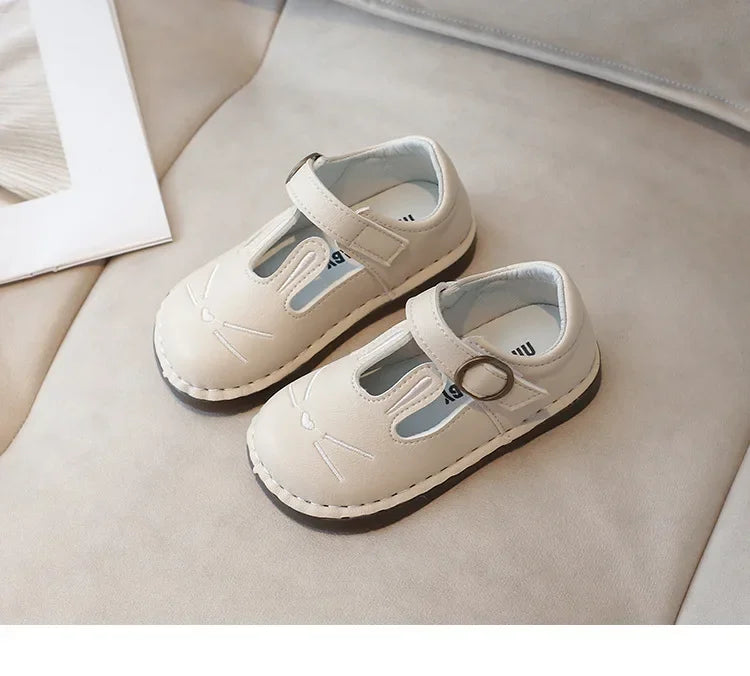 2025 Children Leather Shoes for Girls Spring Autumn New Fashion Korean Style Soft Bottom Anti-slippery Versatile Baby Shoes