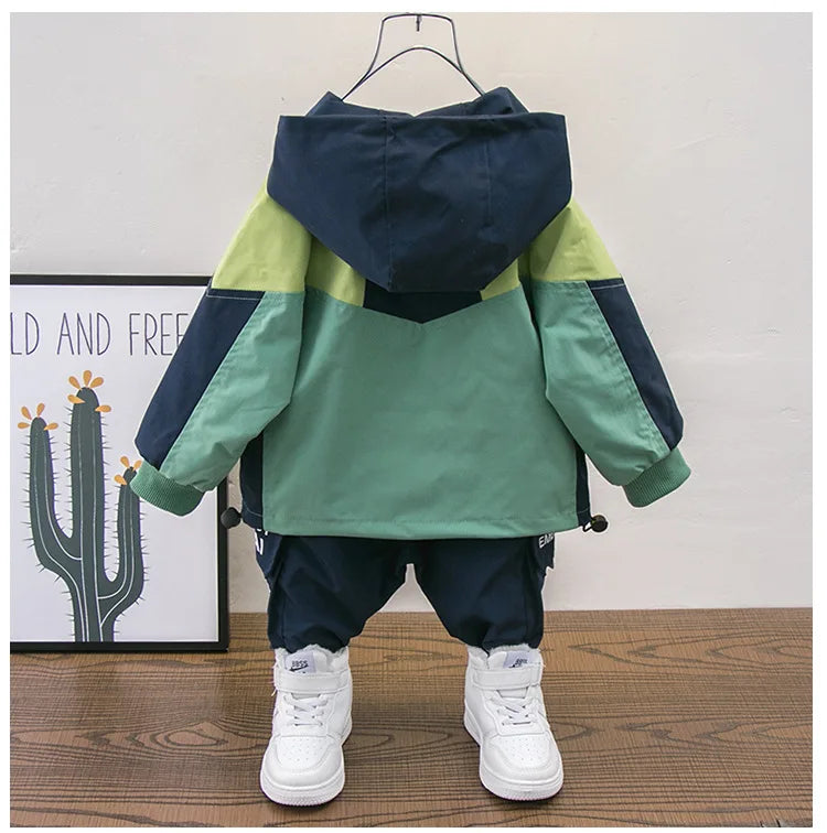 Ropa de invierno para niños, conjunto de ropa de bebé estilo coreano, abrigo para bebé, conjuntos de ropa para niños de 2 a 7 años