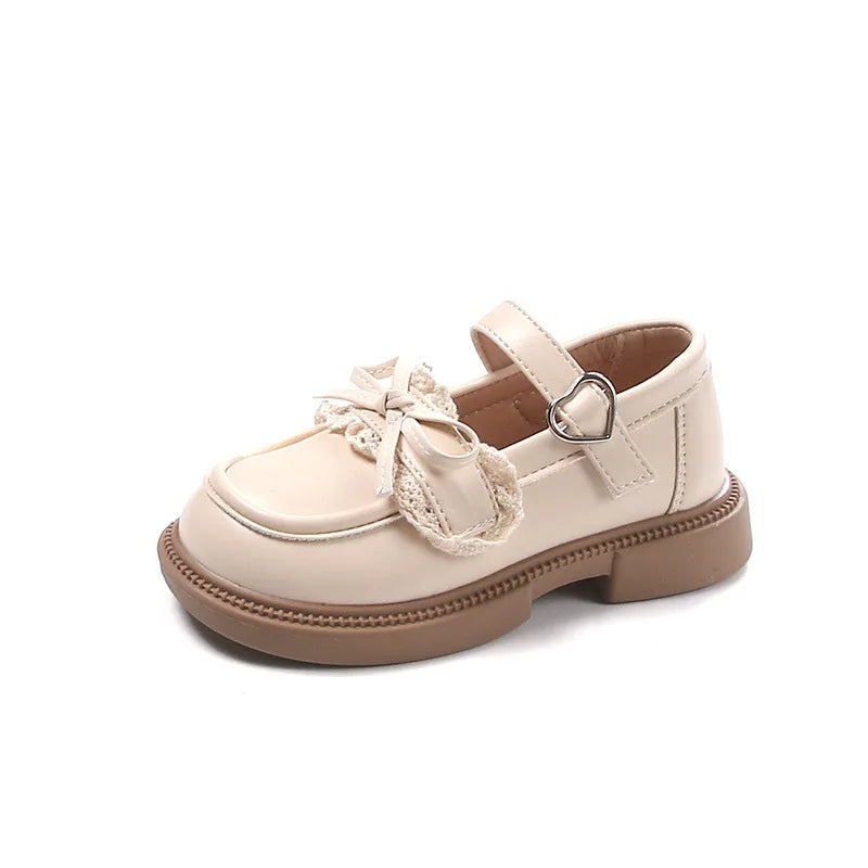 Children Leather Shoes for Girls Fashion Casual Mary Janes with Bow-knot Classic British Style Vintage Retro College Design New