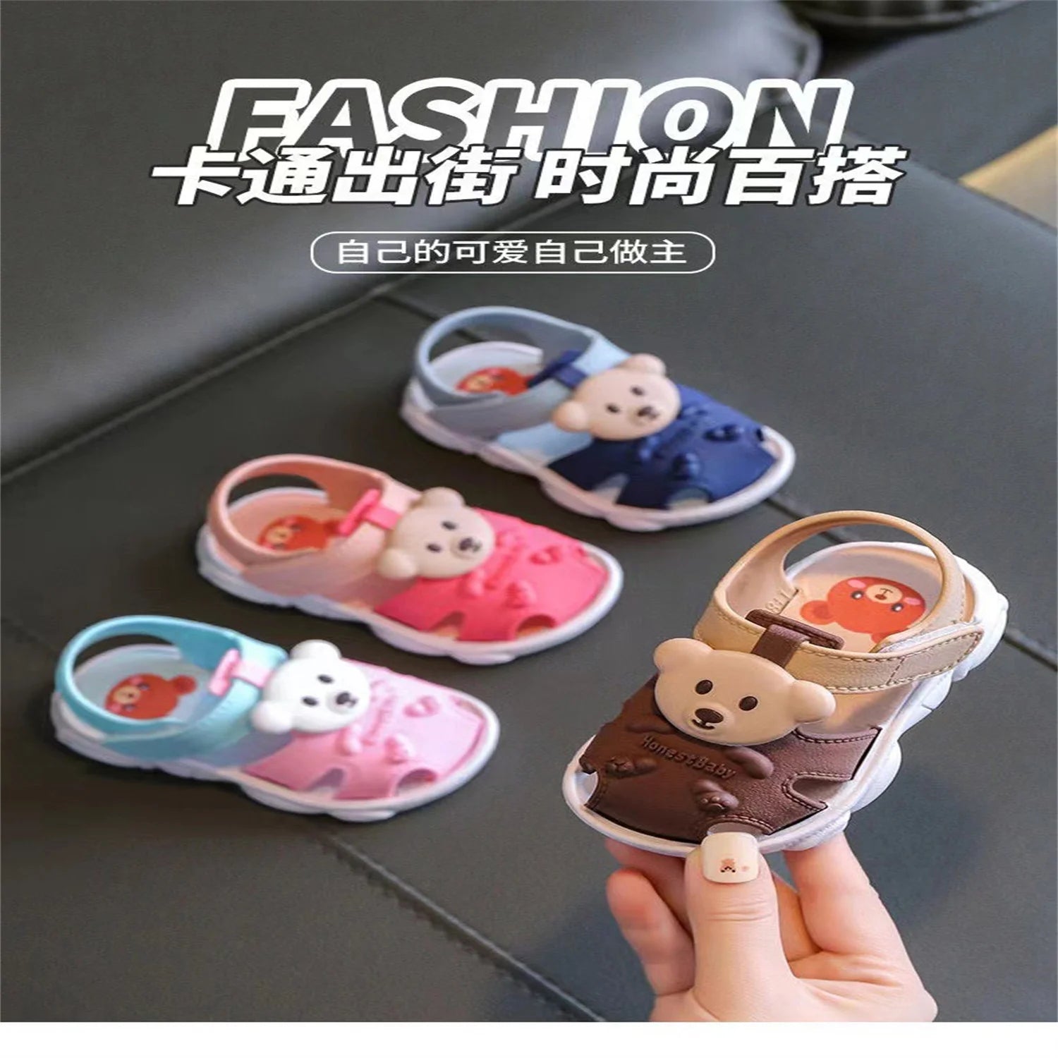 2025 Baby Sandals Summer Headed Vulnerable Shoes Breathable Sandals Baby 0-1-2-3 Years Old Non slip Soft Sole Walking Shoes