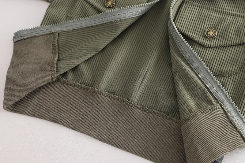 Childrens Clothing 2024 New Baby Spring Clothes for Kids Boys and Girls Letter Standing Collar Corduroy Jackets Pants Outfit Set