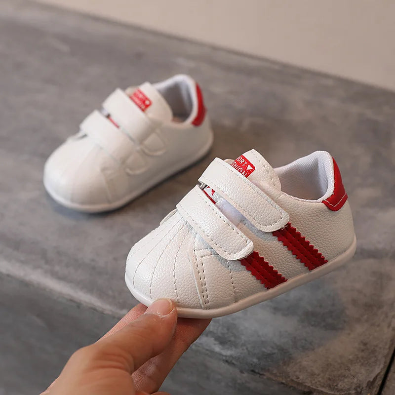 0 a 18 meses Zapatos para bebés y niñas pequeñas, zapatillas para bebés, recién nacidos, suela blanda, primeros pasos antideslizantes, moda