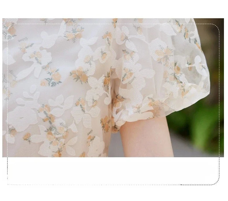 Mother Daughter Matching Dresses Vintage CheongsamGirl Daily Wear Retro Floral Dress Princess Gown Summer Outfit Mommy and
