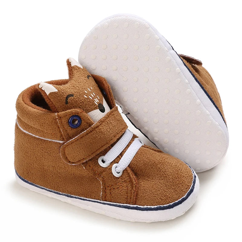 Cartoon Baby Sneakers Baby Boys Girls Canvas Shoes Non-slip Non-slip soft sole Comfortable Soft Unisex Baby Shoes 0-18M