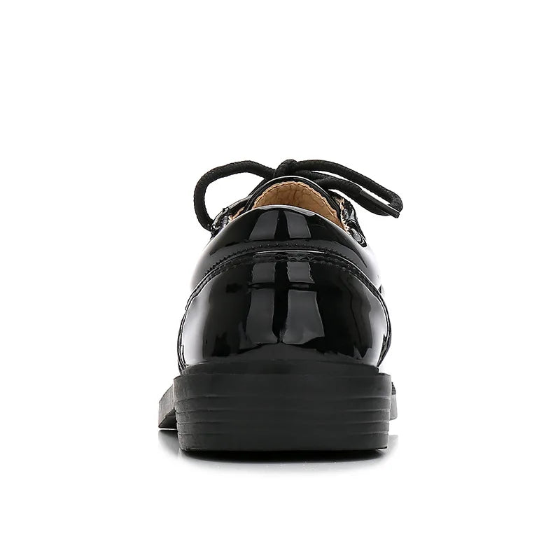 New Big Kids Loafers Boys Patent Leather Shoes Adult British Style Dress Shoes Men Casual Versatile Shoes Soft Sole Comfortable