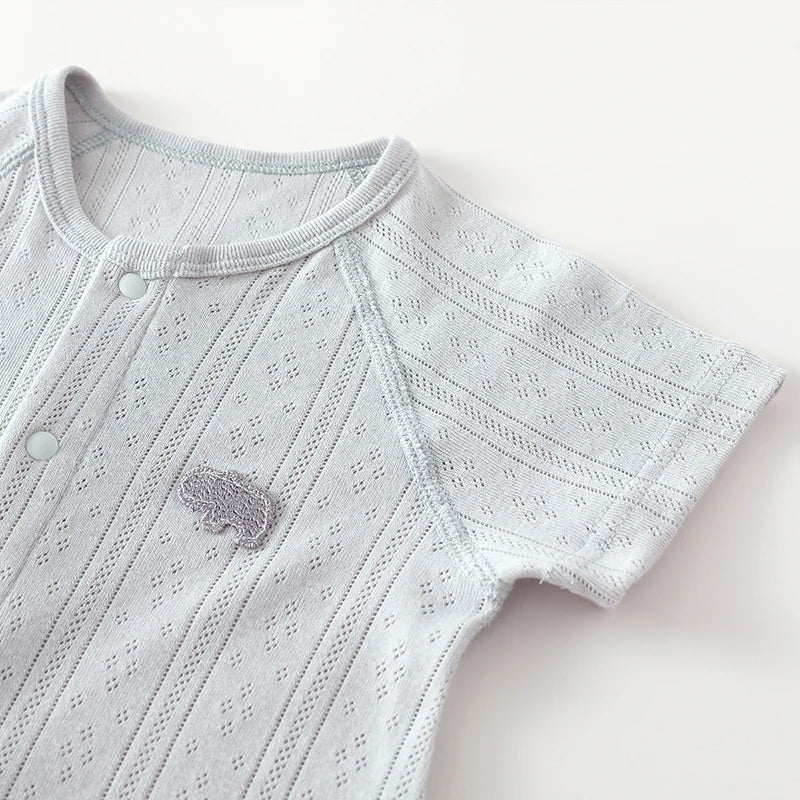Ropa de bebé de verano fina con aire acondicionado, mono de manga larga, ropa de recién nacido, pijama de algodón puro, pelele, ropa de verano para bebé