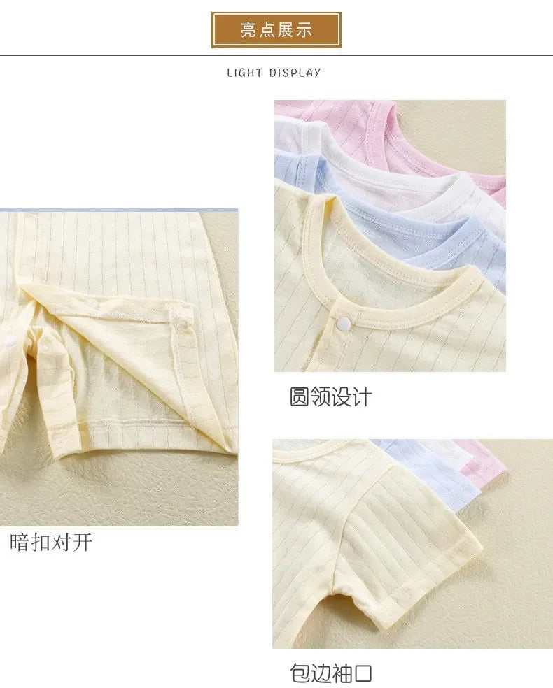 Ropa para recién nacidos de bebé, mameluco de manga corta para bebés de 0 a 2 años, pelele para niños y niñas, ropa para envolver niños.