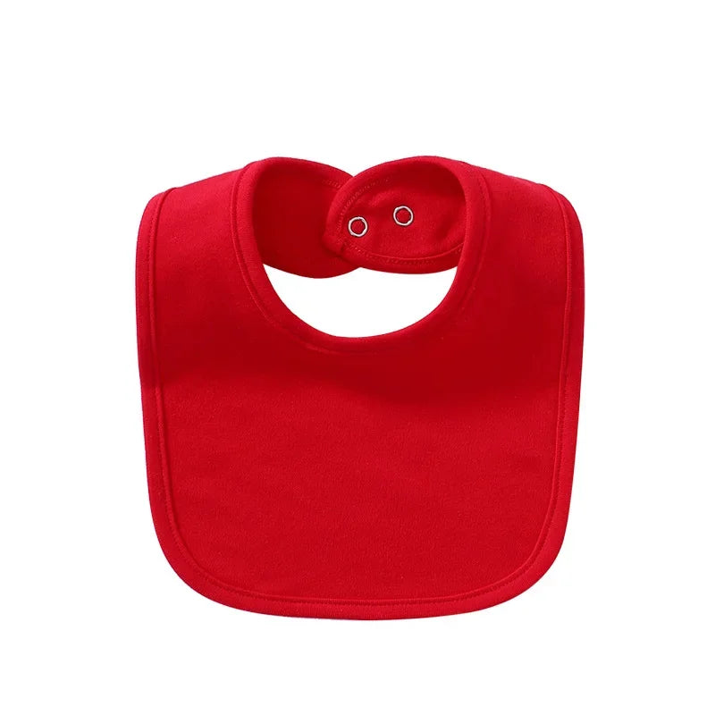 Baby Bibs Saliva Towel Stuff for Babies Solid Color Cotton Bib Boys Girls Burp Cloths Newborn Care Necessity Accessories Soft