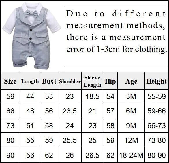3-24M Festliches Jubiläumskleid Kleinkind Baumwoll-Partyanzug Baby Karo-Outfit Kleidung Neugeborener Jungen Weste Strampler Baby Geburtstag