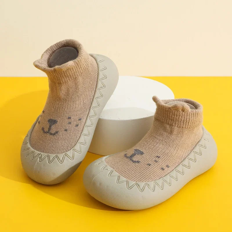 Baby Walking Shoes with Soft Soles, Anti Slip and Breathable Socks, Indoor and Outdoor Boys and Girls Odor Resistant Floor Shoes