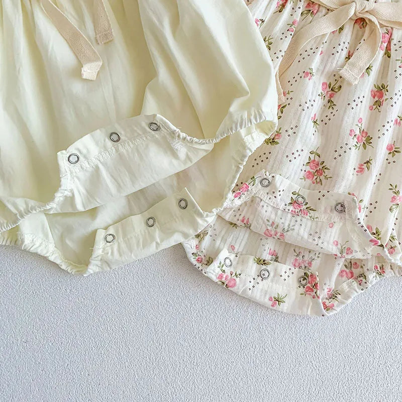 Baby Kleidung Sommer Neugeborenen Kleidung Blumen Strampler TGie Jumpsuits Kurzarm Sonnenschutzanzüge 0-2 Jahre Baby Strampler