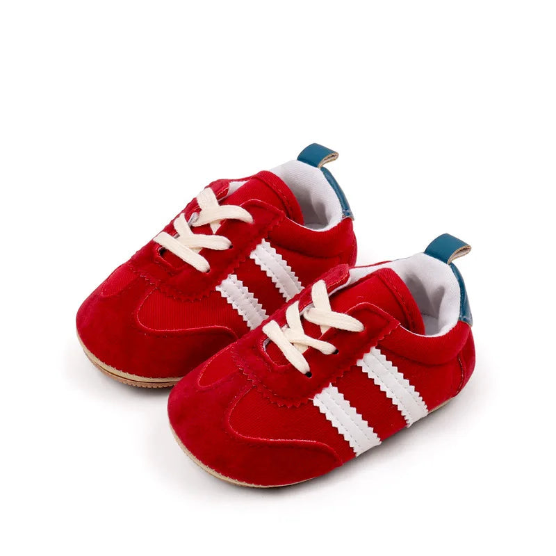 First Walkers Casual Canvas Newborn Kids Sneakers Baby Boy Girl Rubber Soft Sole Toddler Crib Shoes