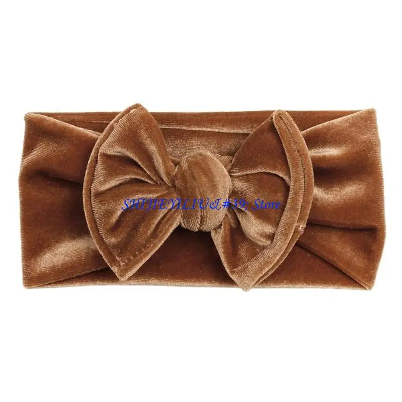 E21F Baby Headband Bows For Baby Girl Headbands Elastic Nylon Newborn Hair Turban