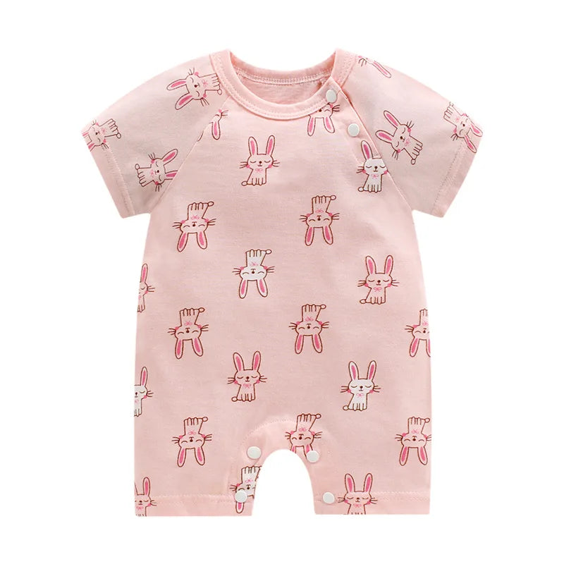 Newborn Baby Clothing Boys Girls Baby Clothes item Cotton Bodysuit Summer Short Sleeve Romper Infant Toddler Sleepwear