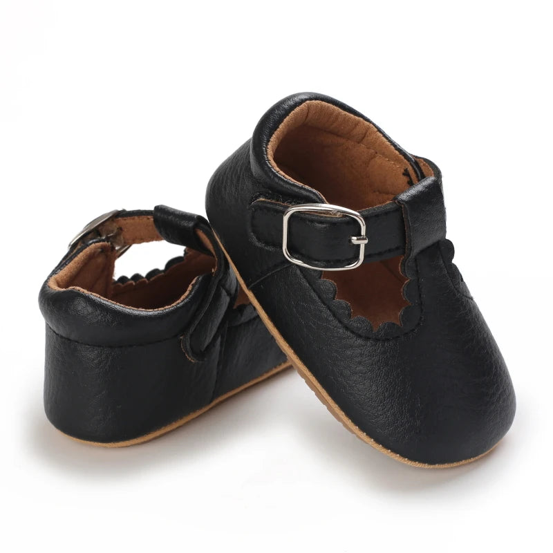 Zapatos de Bebé Clásicos Rayas Cuero Niño Niña Multicolor Suela de Goma Antideslizante Primeros Pasos Mocasines de Bebé