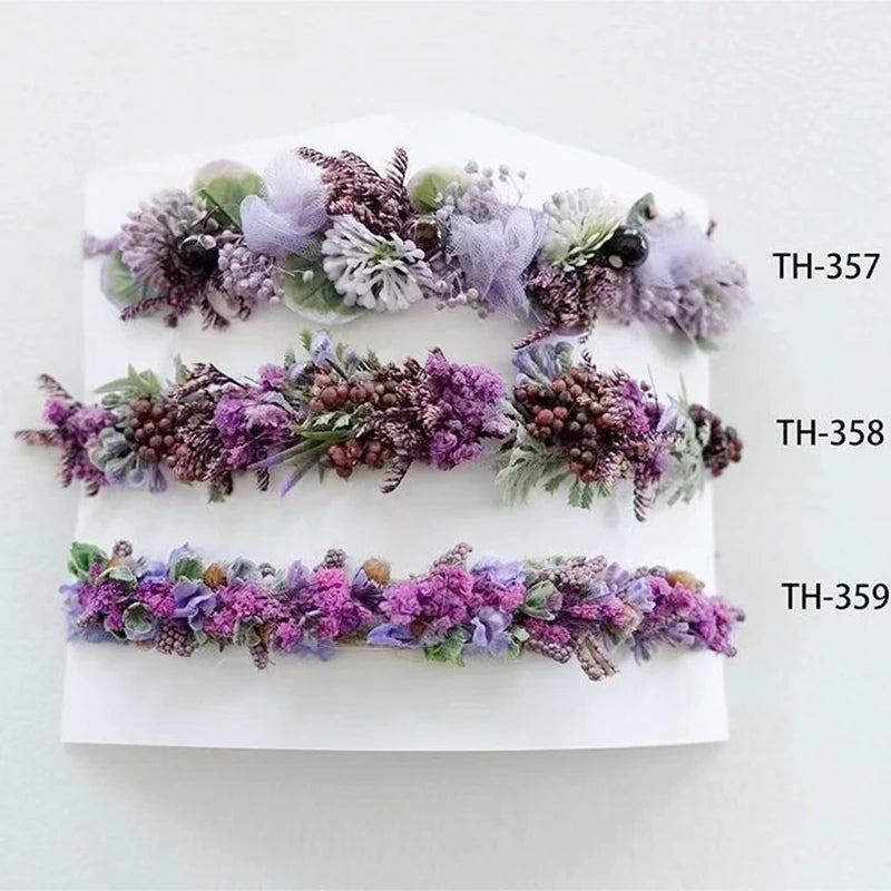 Newborn Headband for Photography Props Flower Baby Girl Tieback Flowers Pearl Wreath Newborn Photography Infant Hair Accessories