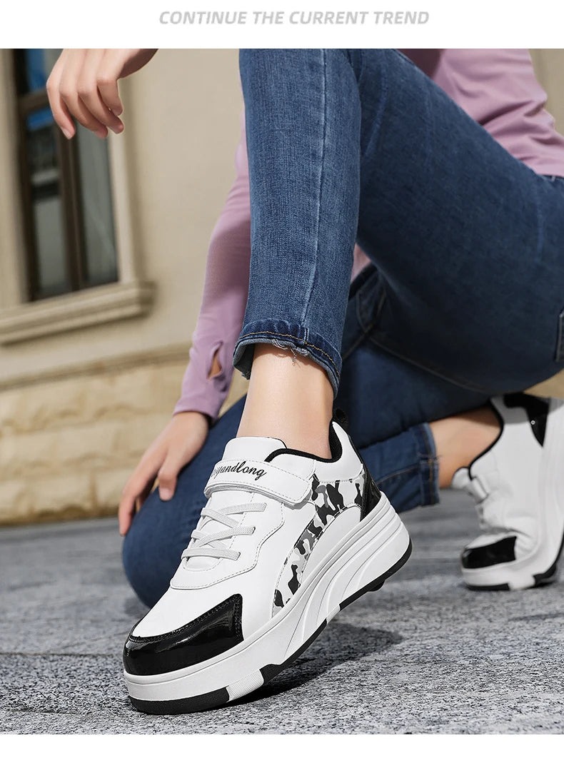 Rollschuh Schuhe Kinder Sneaker mit Rollen Kinder Rollschuhe Mode Outdoor Sportschuhe Mädchen Jungen Geschenke für Kinder