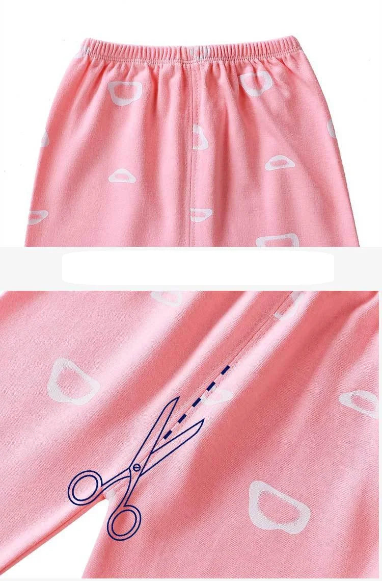 Babykleidung 0-5 Jahre, reine Baumwolle, langärmelig, für Jungen, Hauskleidung, reine Baumwolle, Mädchen-Baby-T-Shirt, lange Hose, Schlafanzug-Set