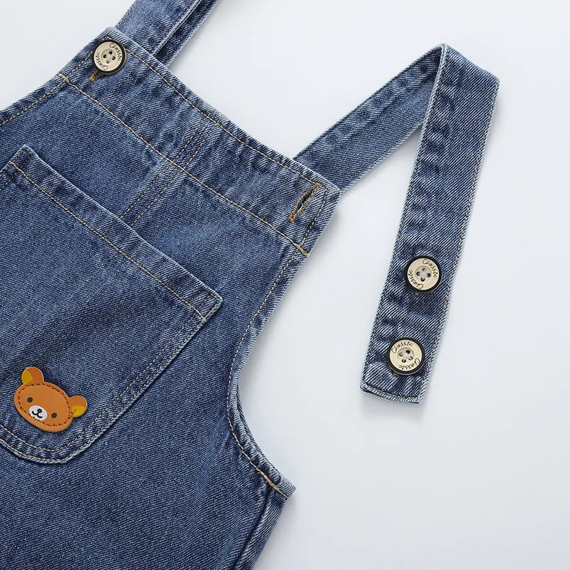 2024 Mode Frühling Herbst Kinder Jumpsuit Jungen Mädchen Cartoon Jeans Latzhose Kinderhosen Fashion Kleinkind Freizeit 0-5 Jahre
