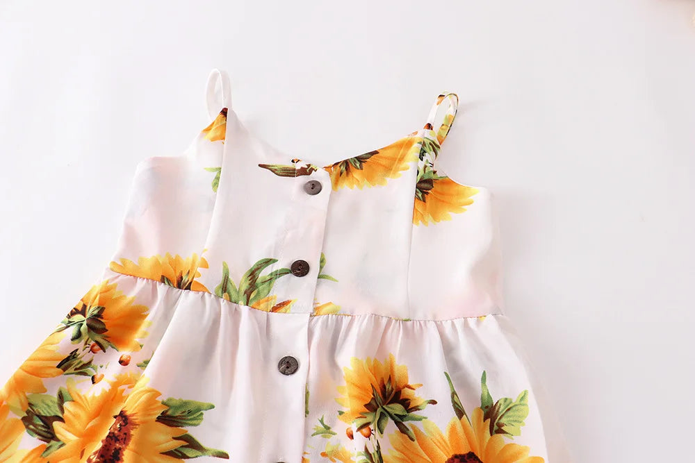 Mother Daughter Dress Summer Children's Clothing Beach Girls Dresses Vestido Baby Romper Family Matching Outfits Women Jumpsuit