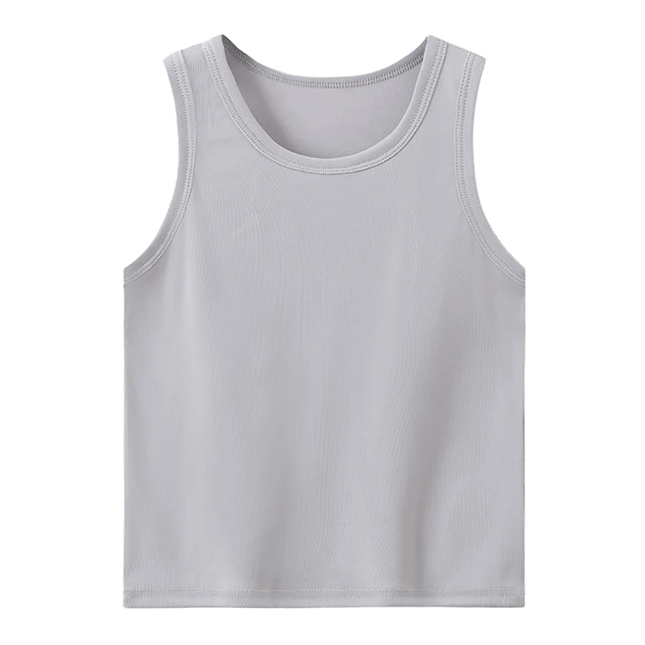 1/3/4 Piezas Chaleco Joker de Color Sólido Delgado para Niños Cuatro Estaciones Camisa de Fondo Suelta y Cómoda para Niño Camiseta Dulce y Encantadora para Niña