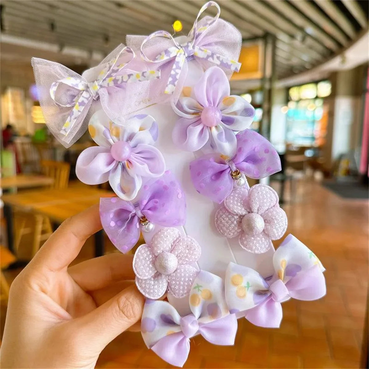 10er-Set süße Schleifen Baby-Haarspangen Spitze Blumen Kinder Mädchen Haarnadeln Haarschmuck Baby BB Clip Geschenke