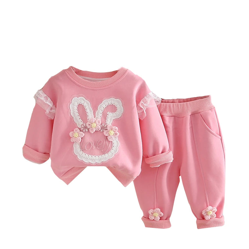 New Autumn Baby Clothes Kids Clothing Set Children Girls Long Sleeved T-Shirt Pants 2Pcs/Sets Infant Costume Toddler Tracksuits