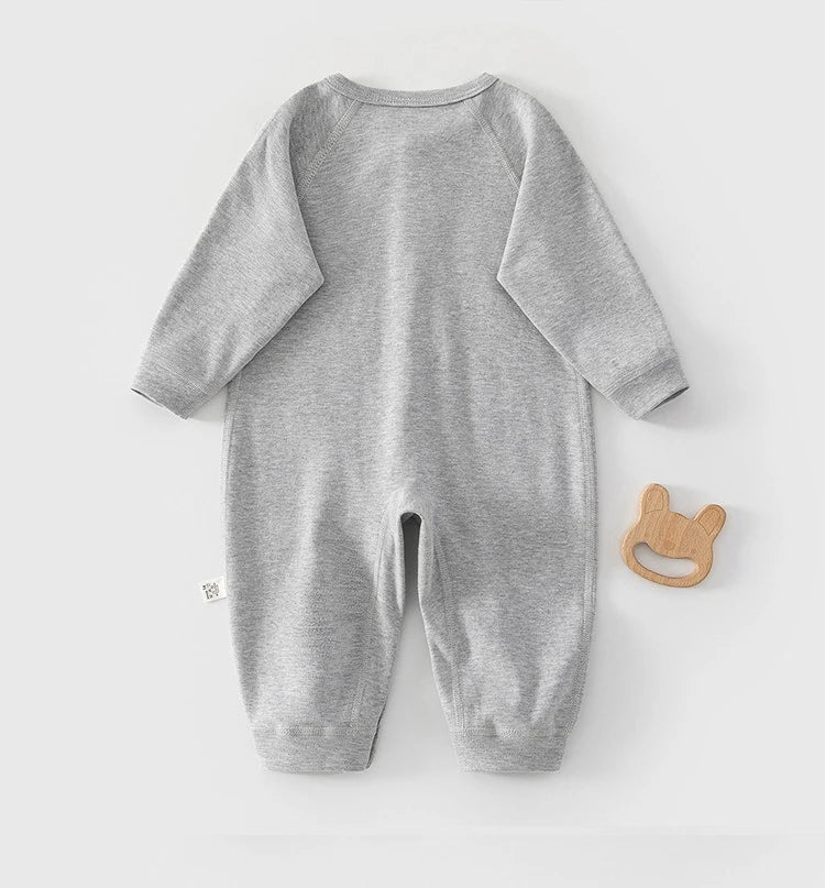 AYNIGIELL 2026 Neuer Baby-Overall einfarbig Hochwertiger Reiner Baumwolle Atmungsaktiver Strampler 0-18 Monate Jungen Mädchen Kleidung