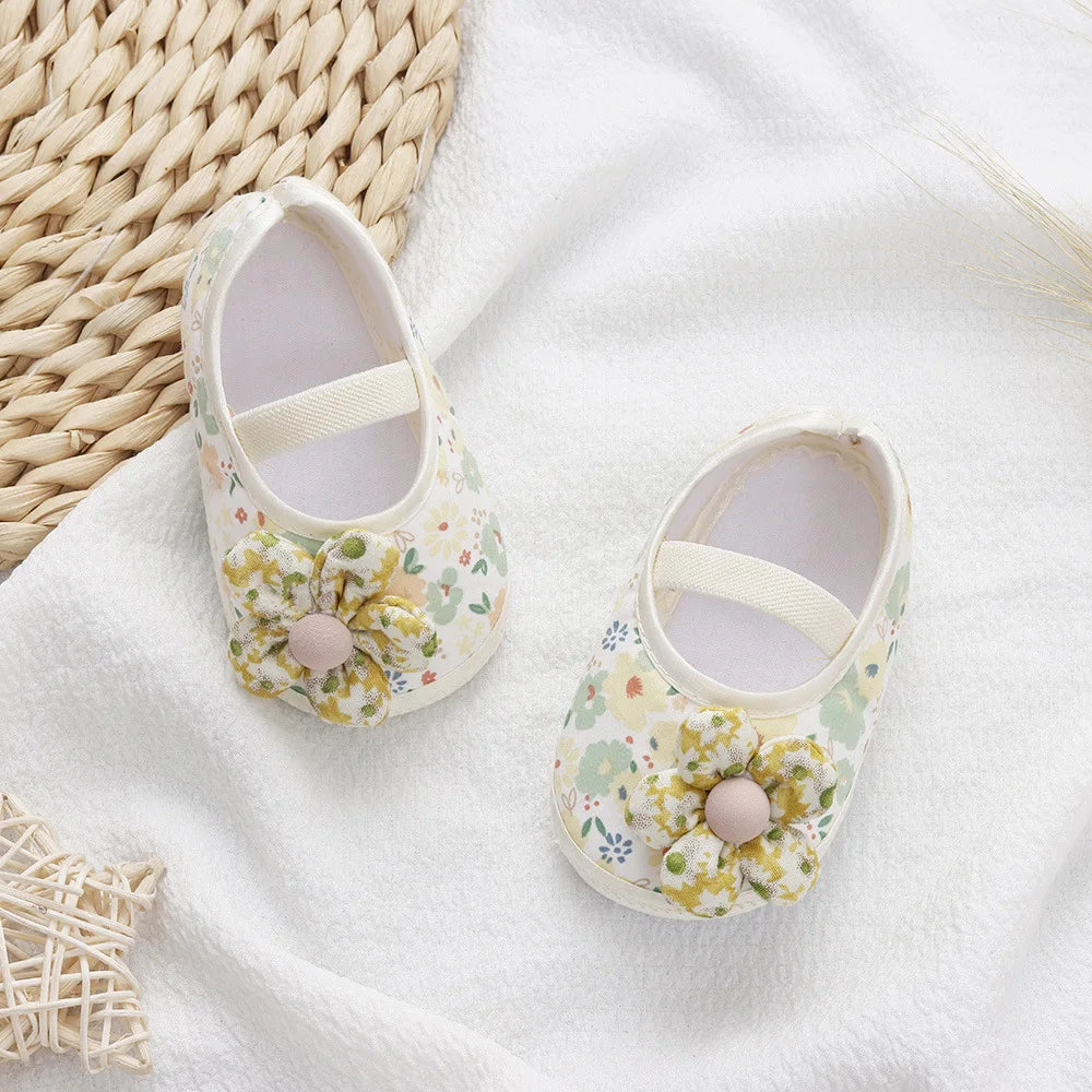 Zapatos de Bebé para Niñas, Flores Coloridas, Zapatos de Princesa, Bebé y Niño Pequeño, Algodón Suave, Antideslizantes, Primeros Pasos, 0-18 Meses