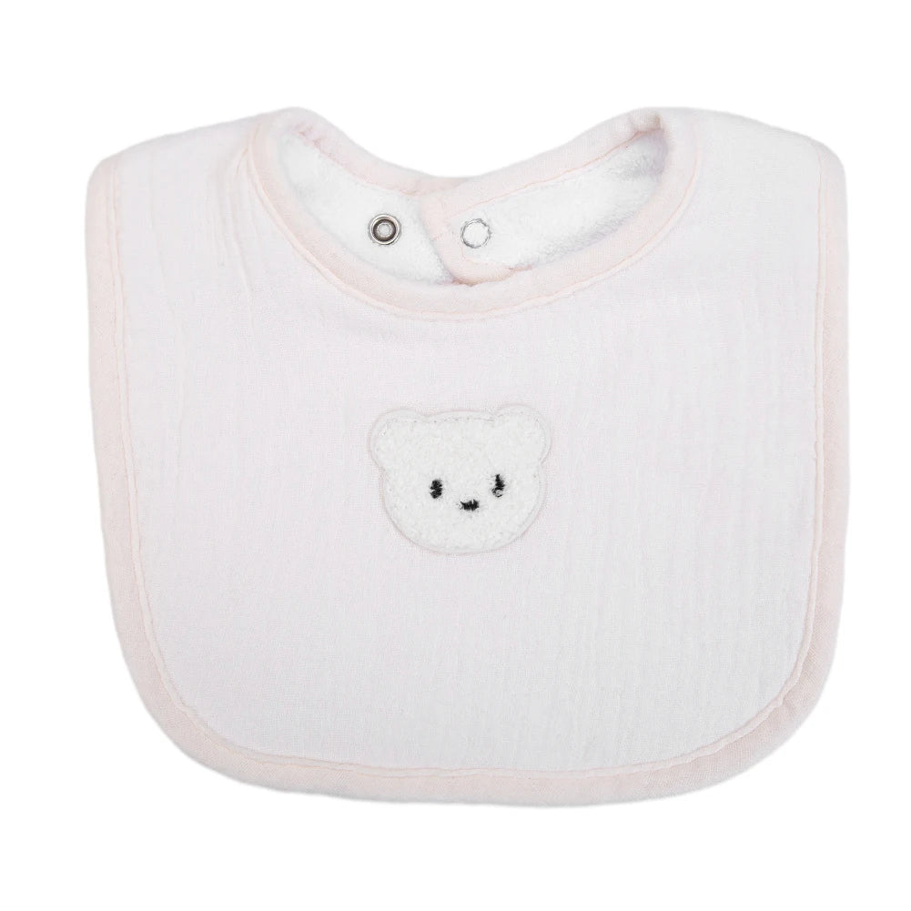 Cute Bear Muslin Cotton Baby Bibs Saliva Towel U-Absorbent Pockets Korean Children Kids Boys Girls Bandanas Feeding Burp Clothes