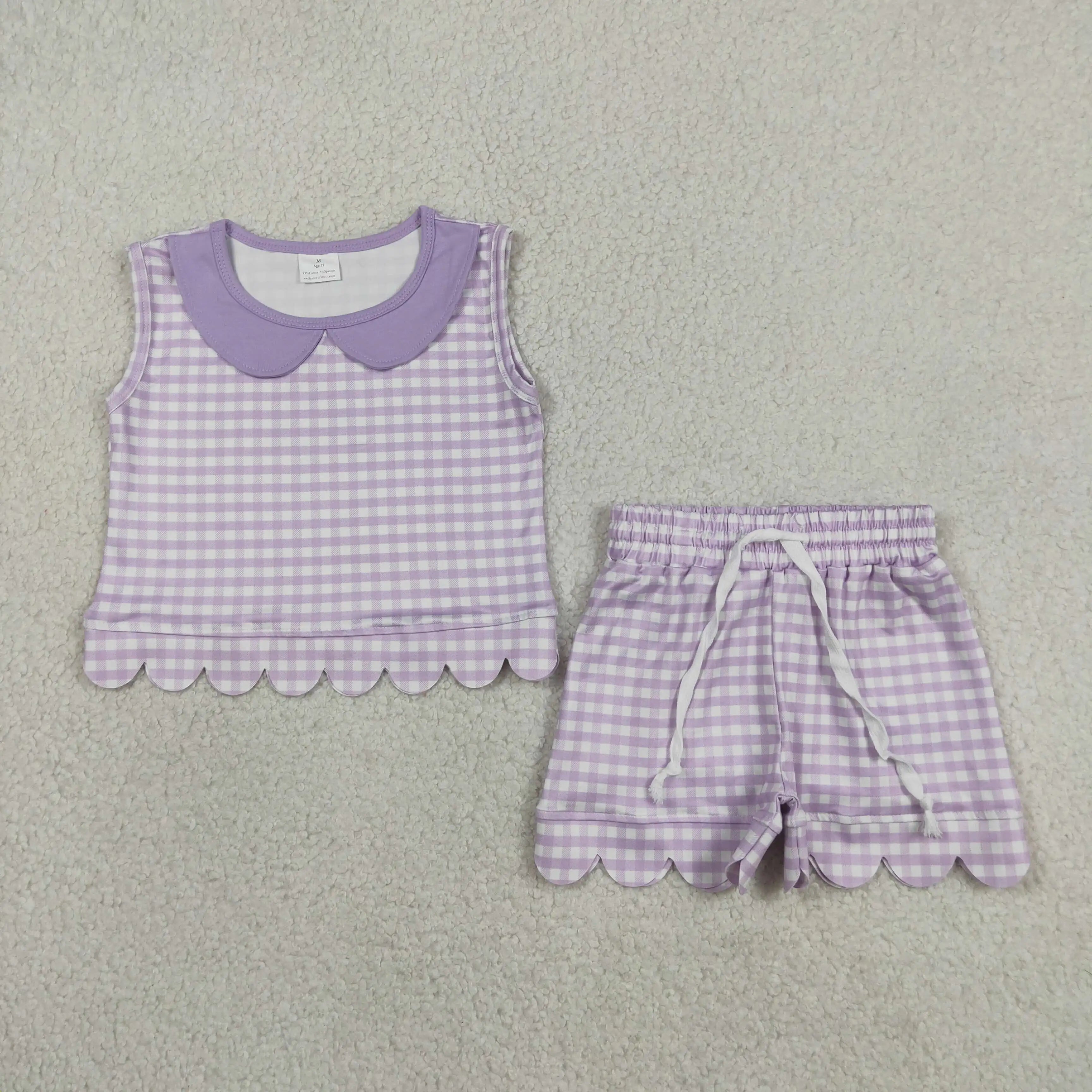 Summer clothing Baby Girls outfits Toddlers Girls wholesale boutique Embroidery Fishes Baby Girls Tunic Shorts Clothes