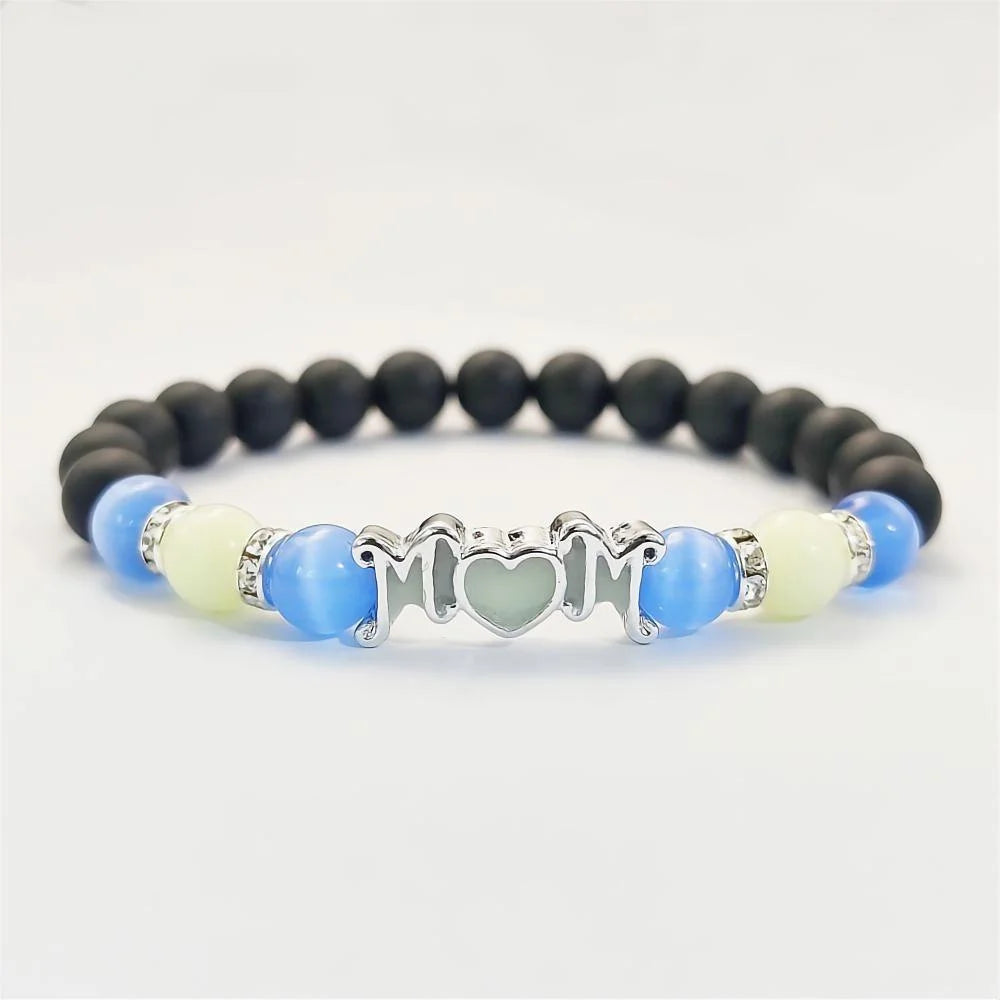 Mother'S Day Love Night Light Bracelet Fashion Glow In The Dark Beaded Bracelets For Women Mom Jewelry Gift 2025 New