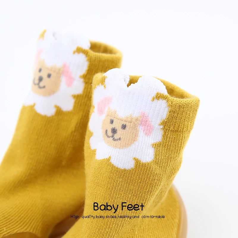 Baby Socks Shoes Infant Cute Cartoon Kids Boy Shoes Soft Rubber Sole Child Floor Sneaker BeBe Booties Toddler Girls First Walker