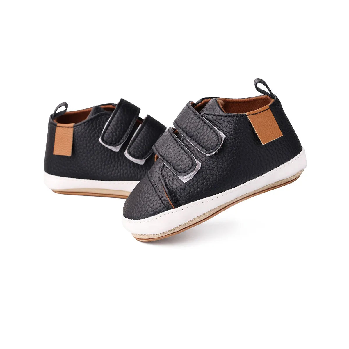Zapatos de bebé, zapatos de bebé de primavera y otoño de 0 a 1 año, zapatos de bebé con doble velcro, suela blanda casual antideslizante, zapatos de bebé de caña baja