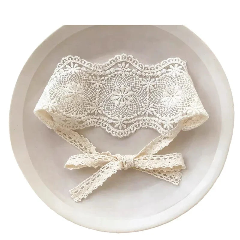 Baby Girl Lace Headbands Cute Flower Embroidered Hair Band Sweet Princess Headband Newborn Hair Accessories Photography Props