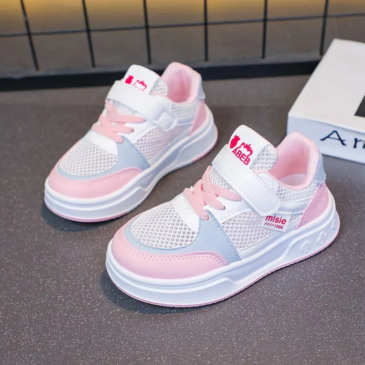 2026 New Leather Kids Running Shoes youngsters teens Casual Fashion Walking Sneakers Breathable Non-slip Girl Tennis Footwear