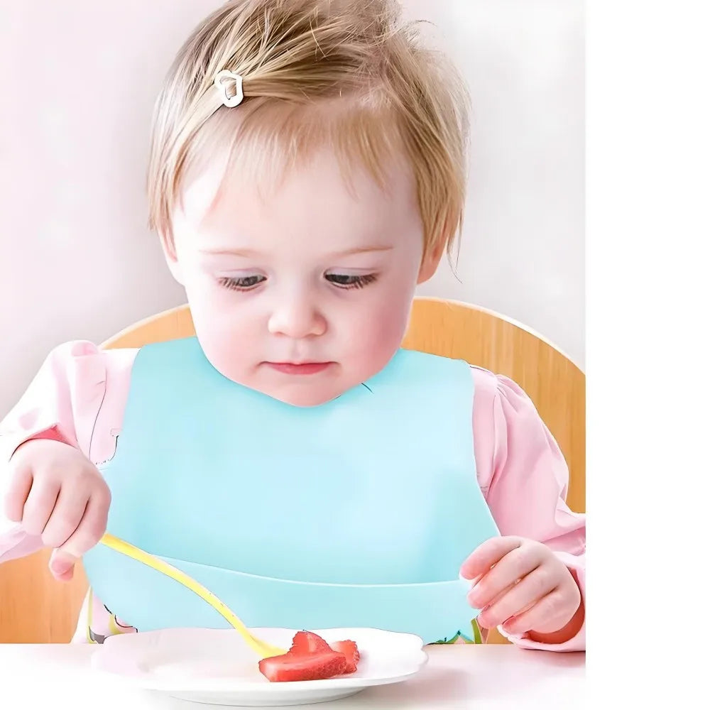 Baby Bib Adjustable Waterproof Bibs Babies Soft Edible Silicone Newborn Saliva Dripping Towel Drooling Children Scarf BPA Free