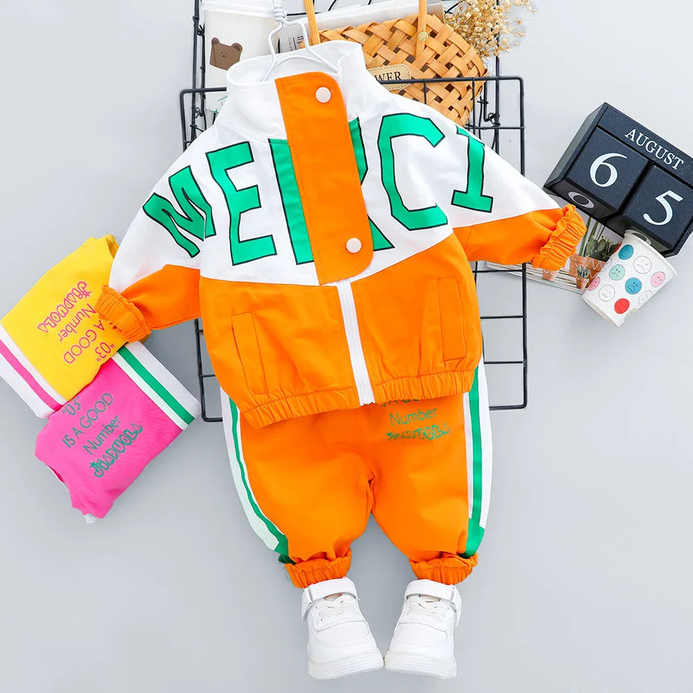 Toddler Baby Boys girl Clothes Set spring autumn corduroy Cartoon Clothing Sets Boys Hoodies Jacket And Pants Kids Suit 0-5Y