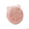 Soft Silicone Baby Hair Brush with Gentle Bristles for Infant Scalp Massage and Bath Time Comfort Lovely Bear Design
